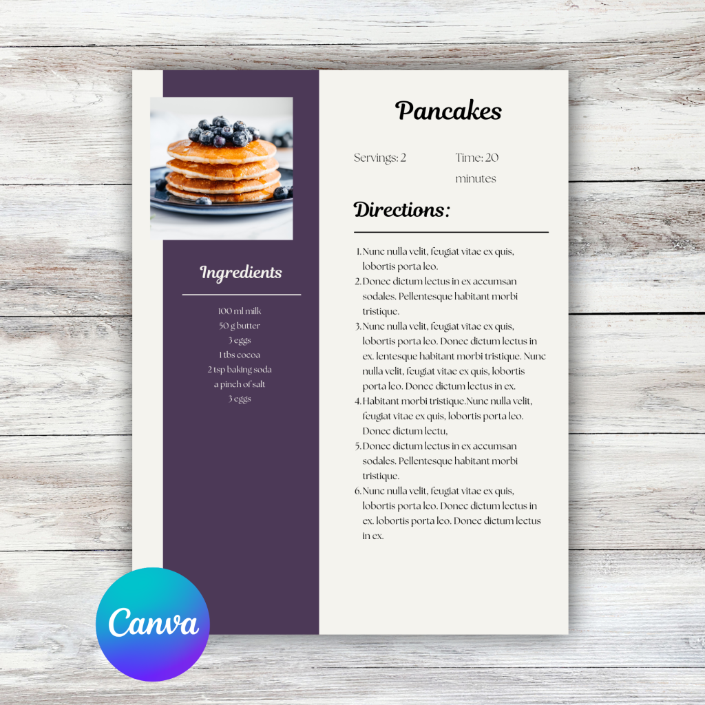 Simple Recipe Template