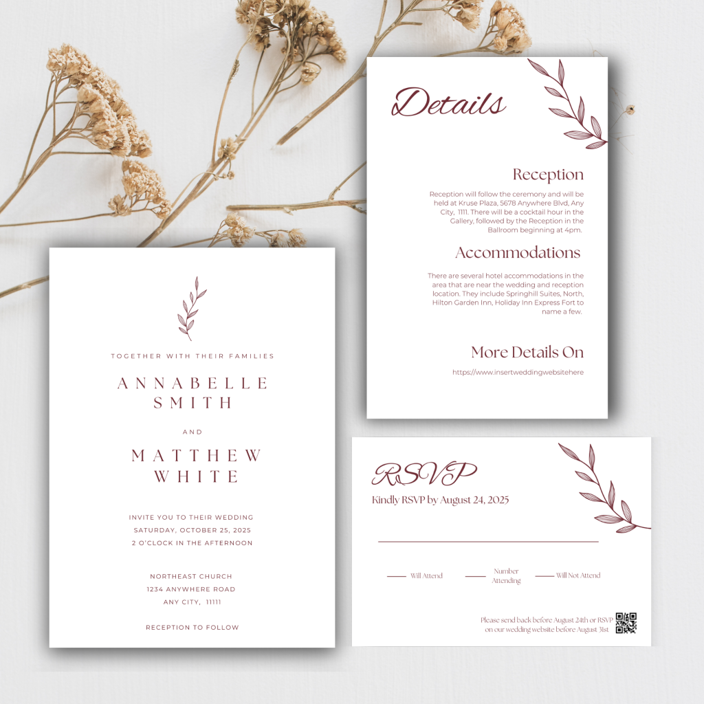 Simple Wedding Invitation Bundle